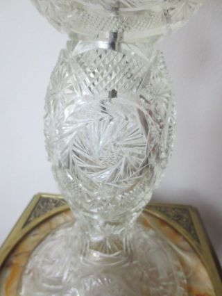 Gorgeous Antique Cut Glass Lamp 10