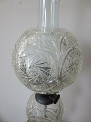 Gorgeous Antique Cut Glass Lamp 2