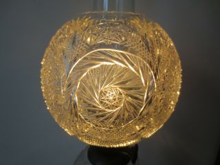 Gorgeous Antique Cut Glass Lamp 5