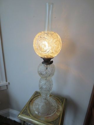 Gorgeous Antique Cut Glass Lamp 6