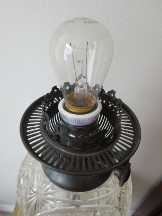 Gorgeous Antique Cut Glass Lamp 8