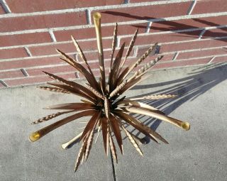 Vintage Coco Chanel Maison Bagues Style Regency Gilt Sheaf Wheat Table No Glass 11