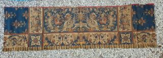 99 " Antique French,  Rare Fragment Of Aubusson Tapestry Renaissance Early 19th