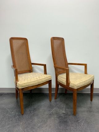 HENREDON Artefacts Campaign Style Dining Captain ' s Armchairs - Pair 4