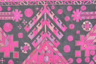 ANTIQUE KOHISTAN KUTCH PHULKARI SILK EMBROIDERY TEXTILE INDIA PAKISTAN SWAT VALL 3