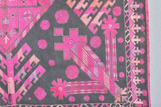 ANTIQUE KOHISTAN KUTCH PHULKARI SILK EMBROIDERY TEXTILE INDIA PAKISTAN SWAT VALL 9