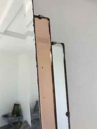 Art Deco Mirror Pink Mirror With Lovely Pink Panels Very Old Marks 6