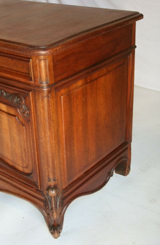 FRENCH LOUIS XV STYLE BUFFET SERVER CHEST WALNUT Low PROVINCIAL CABINET 4