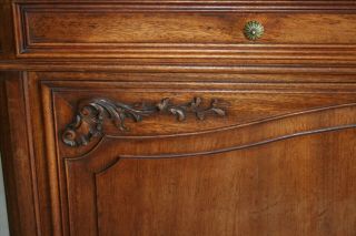 FRENCH LOUIS XV STYLE BUFFET SERVER CHEST WALNUT Low PROVINCIAL CABINET 7