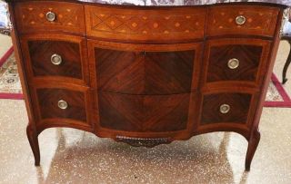 Best RESTORED Slack & Rassnick Kingwood Satinwood Marble Top French Commode 10