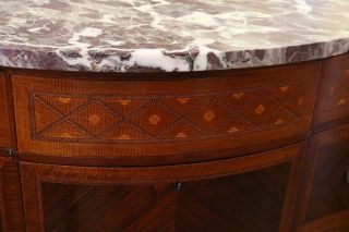 Best RESTORED Slack & Rassnick Kingwood Satinwood Marble Top French Commode 8