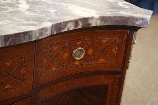 Best RESTORED Slack & Rassnick Kingwood Satinwood Marble Top French Commode 9