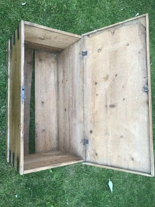 Victorian Pine Bedding Box Wooden Storage Box Chest 8