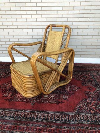 1970s Vintage Rattan Pretzel Sofa and Chairs 10