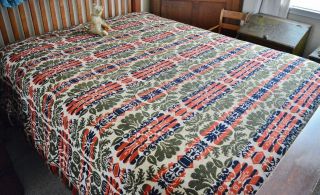 Large Three Color 1800’s Coverlet