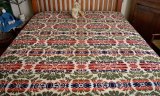 Large Three Color 1800’s Coverlet 4