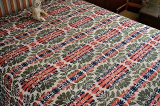 Large Three Color 1800’s Coverlet 6