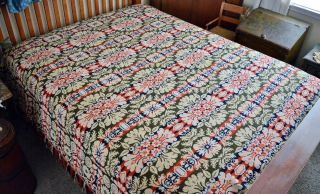 Large Three Color 1800’s Coverlet 9