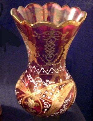 Vintage Persian Luster Lamp Lal - e Shamdoon 3
