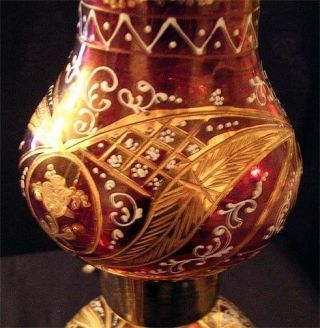 Vintage Persian Luster Lamp Lal - e Shamdoon 4