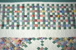 Large CHEERY Vintage Boston Commons Postage Stamp Antique Quilt BORDERS 3