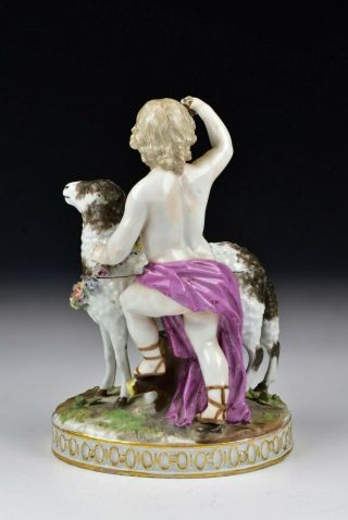 Meissen Marcolini Period German Porcelain Figural Boy and Sheep Spice Box 3