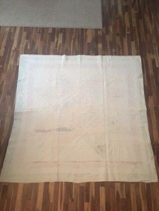 1880 - 1900 Antique VTG Hand & Machine Quilted Quilt STAR SPANGLED BANNER 68”x68” 4