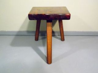 Vintage Rustic Organic Wood Tree Slab Tripod Side End Table Pioneer Furniture VT 11