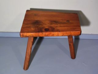 Vintage Rustic Organic Wood Tree Slab Tripod Side End Table Pioneer Furniture Vt
