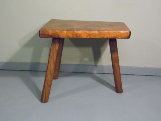 Vintage Rustic Organic Wood Tree Slab Tripod Side End Table Pioneer Furniture VT 2