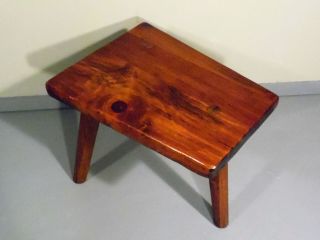Vintage Rustic Organic Wood Tree Slab Tripod Side End Table Pioneer Furniture VT 3