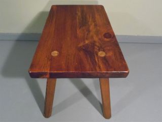 Vintage Rustic Organic Wood Tree Slab Tripod Side End Table Pioneer Furniture VT 6