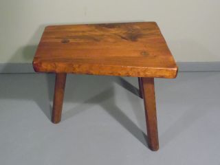 Vintage Rustic Organic Wood Tree Slab Tripod Side End Table Pioneer Furniture VT 7