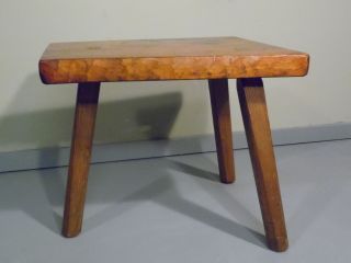 Vintage Rustic Organic Wood Tree Slab Tripod Side End Table Pioneer Furniture VT 8