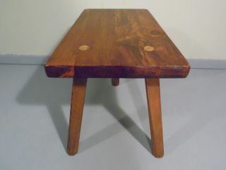 Vintage Rustic Organic Wood Tree Slab Tripod Side End Table Pioneer Furniture VT 9