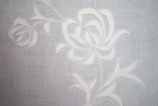 Vintage Pair Linen Embroidered Wedding Bedspreads 1920 ' s Monogrammed 