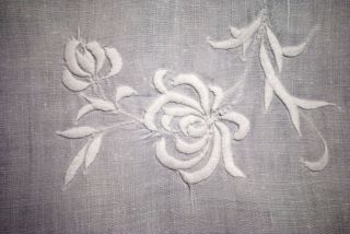 Vintage Pair Linen Embroidered Wedding Bedspreads 1920 ' s Monogrammed 