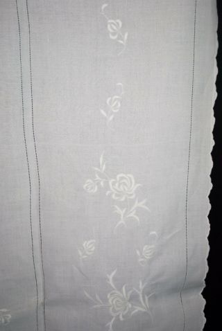 Vintage Pair Linen Embroidered Wedding Bedspreads 1920 ' s Monogrammed 