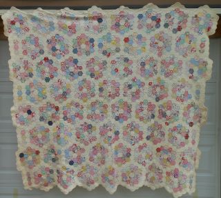 Early 20th Century Flour Sack Patchwork Grandmother 