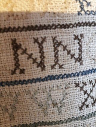 ANTIQUE 1834 GEORGIAN SAMPLER ELIZABETH SYMES HAND EMBROIDERY 3