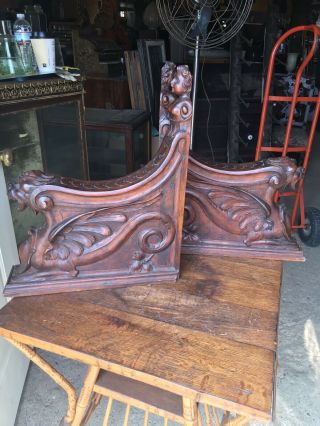 Well Carved Winged Griffin Mahogany Architectural Fragments Victorian 7