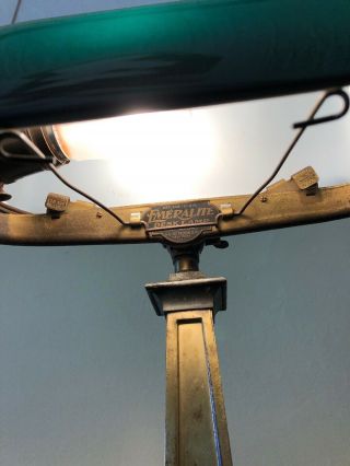 Antique Brass Emeralite 1920s Desk Lamp 4