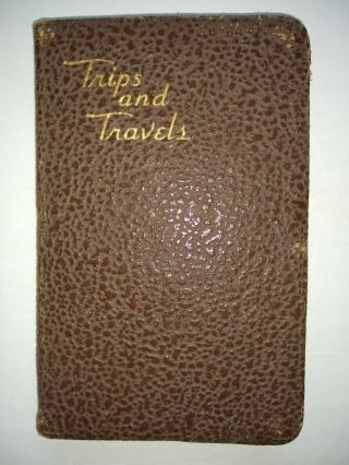 Handwritten Travel Diary - Cottage & Car - Tour - Great Britain - Europe - Alps - 1936