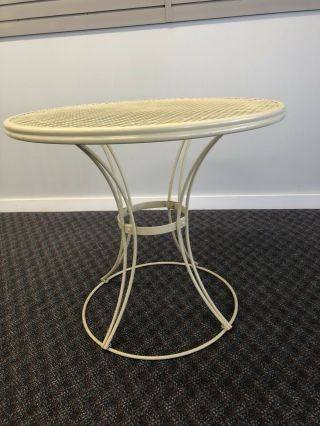 Mid Century Modern HOMECREST DINING TABLE vintage white metal outdoor patio 50s 6