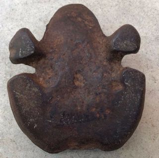 ANTIQUE CAST IRON TOAD FROG JACKSON ' S 1880 JACKSON WAGON CO.  ADVERTISING 6