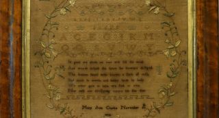 EARLY 19TH CENTURY VERSE & ALPHABET SAMPLER BY MARY ANN CLARKE - 1814 10