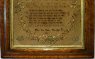 EARLY 19TH CENTURY VERSE & ALPHABET SAMPLER BY MARY ANN CLARKE - 1814 3