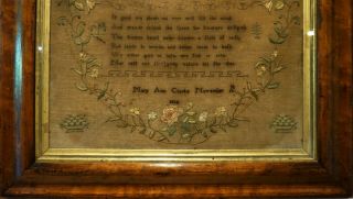 EARLY 19TH CENTURY VERSE & ALPHABET SAMPLER BY MARY ANN CLARKE - 1814 8