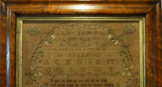 EARLY 19TH CENTURY VERSE & ALPHABET SAMPLER BY MARY ANN CLARKE - 1814 9