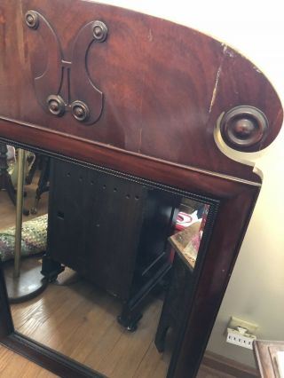 Antique Tall Boy,  Dresser,  Bed And Mirror